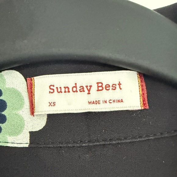 Rebecca Taylor Black Floral Blouse - Picture 8 of 9